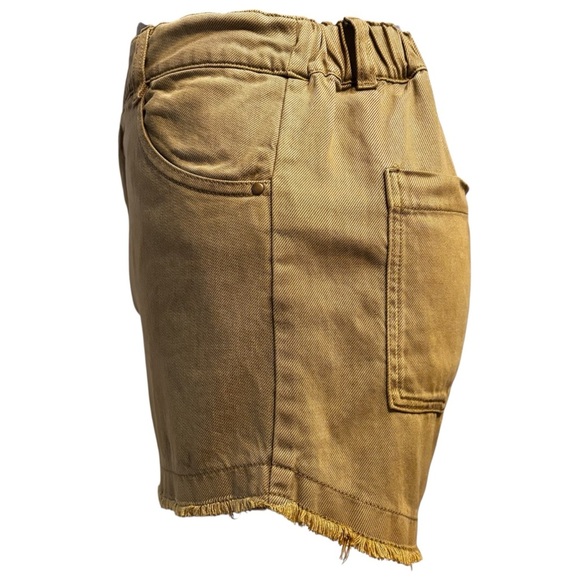 YFB Young Fabulous & Broke High-Waisted Shorts in Camel - Size L - Picture 7 of 10